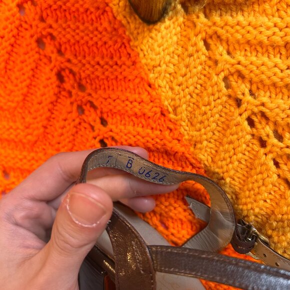 1960s MOD HANDMADE Leather sole T- Bar patchwork suede maryjane heels! - Picture 9 of 9